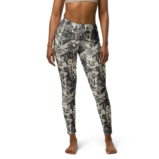 Chrome Automata on a Yoga Leggings