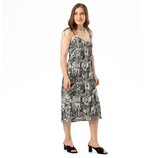 Chrome Automata on a Slip Dress