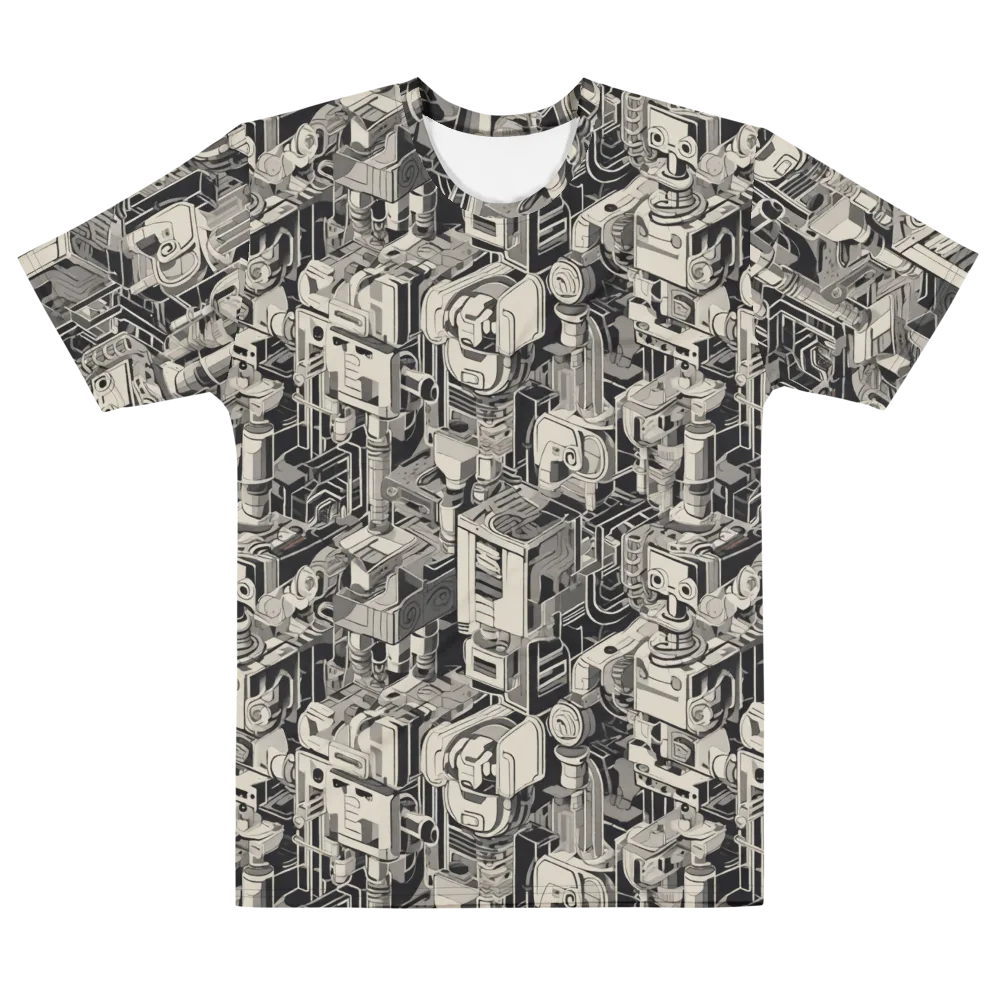 Chrome Automata on Men's Cotton Crew Neck T-Shirt — Front