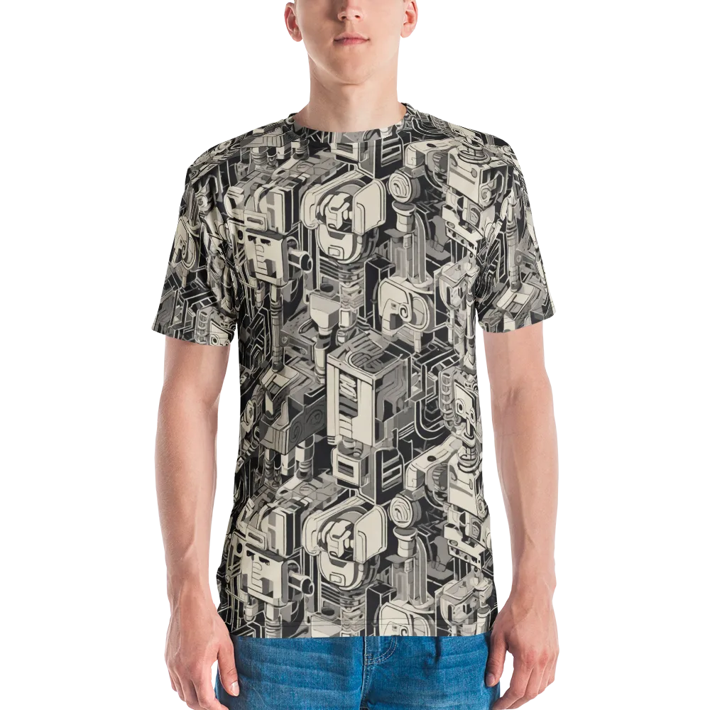 Chrome Automata on Men's Crew Neck T-Shirt — Front