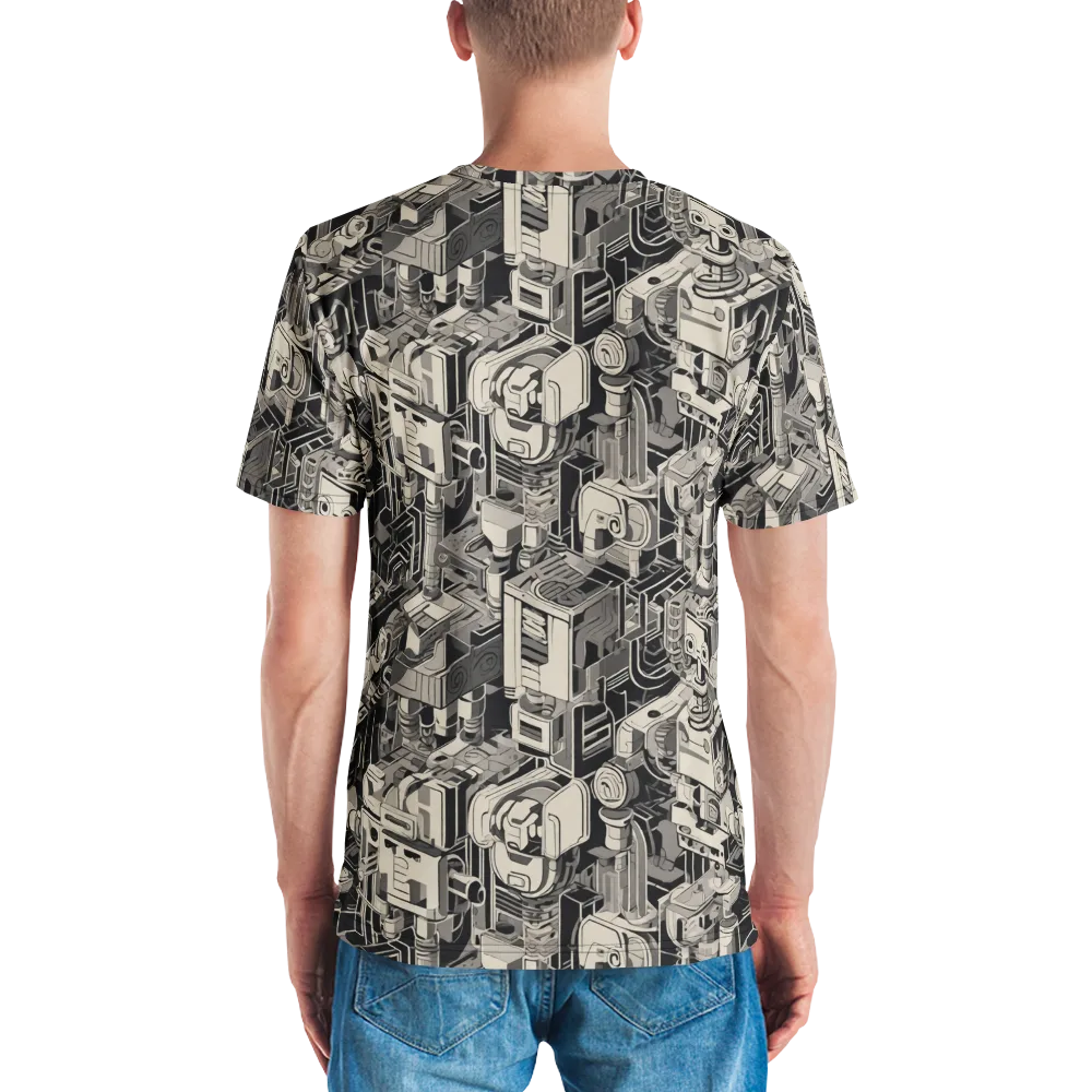 Chrome Automata on Men's Crew Neck T-Shirt — Back