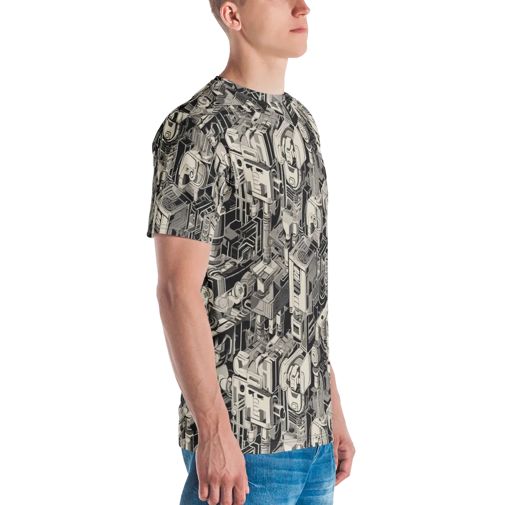 Chrome Automata on Men's Crew Neck T-Shirt — Right