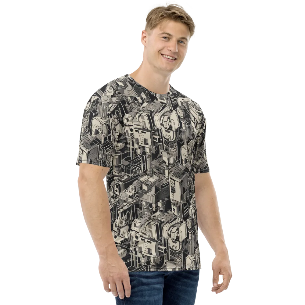 Chrome Automata on Men's Crew Neck T-Shirt — Right