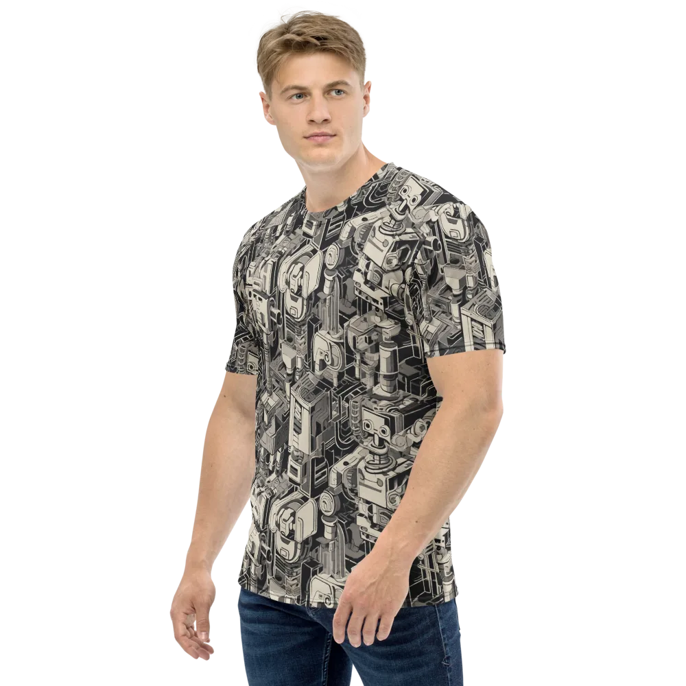 Chrome Automata on Men's Crew Neck T-Shirt — Left