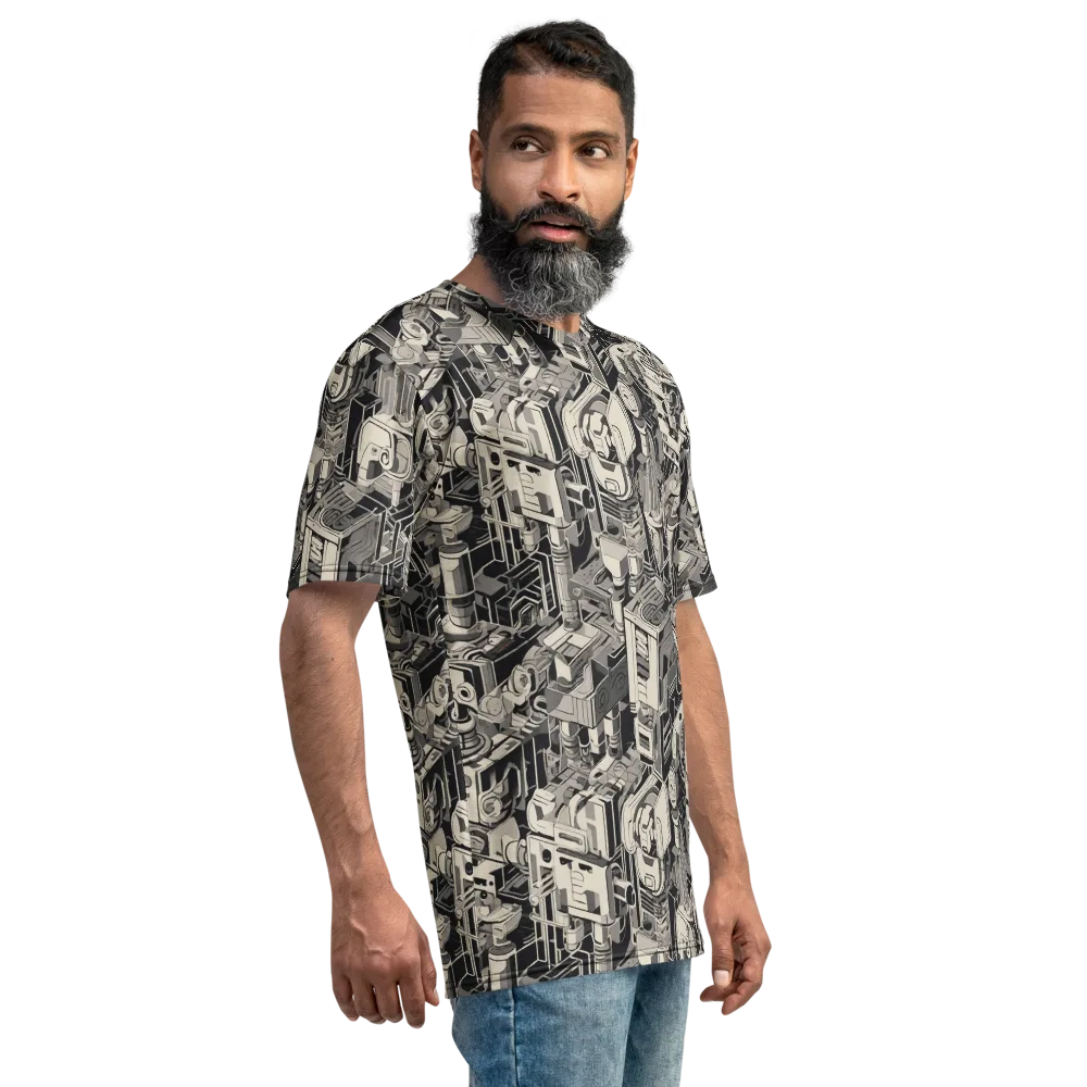 Chrome Automata on Men's Crew Neck T-Shirt — Right