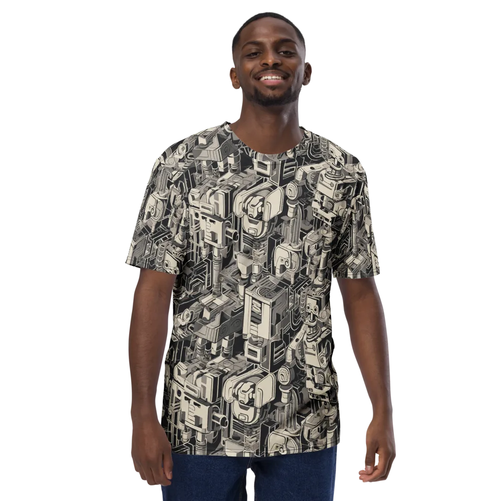 Chrome Automata on Men's Crew Neck T-Shirt — Front