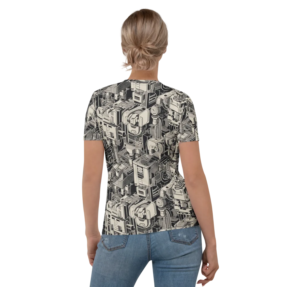 Chrome Automata on Women's Crew Neck T-Shirt — Back