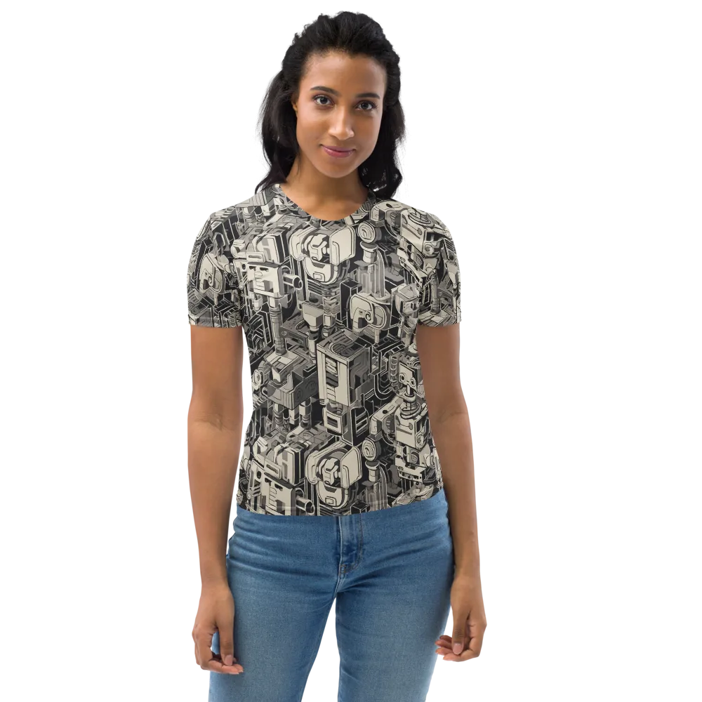 Chrome Automata on Women's Crew Neck T-Shirt — Front