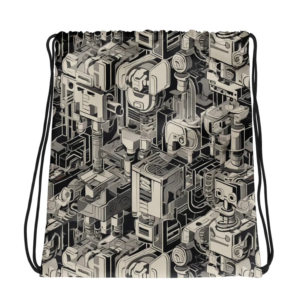 Chrome Automata on Drawstring Bag — Photo