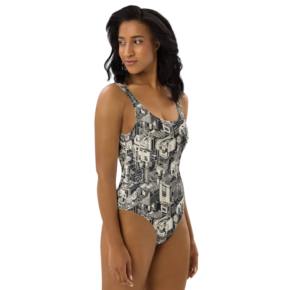 Chrome Automata on One-Piece Swimsuit — Right