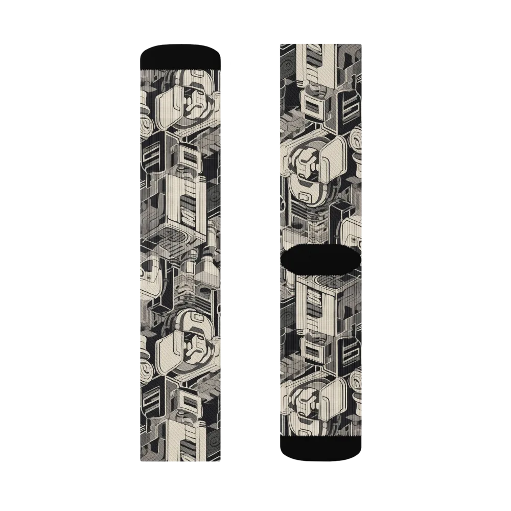 Chrome Automata on Socks — Left Sock