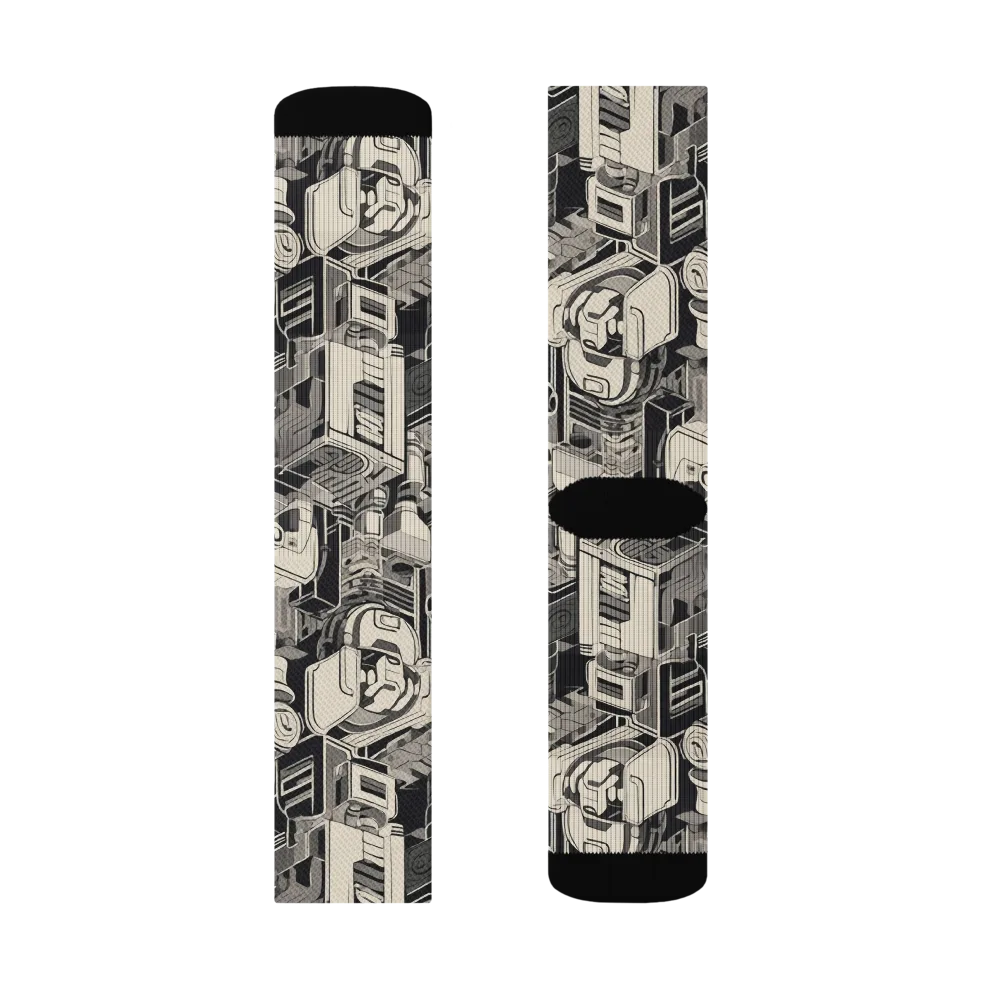 Chrome Automata on Socks — Right Sock