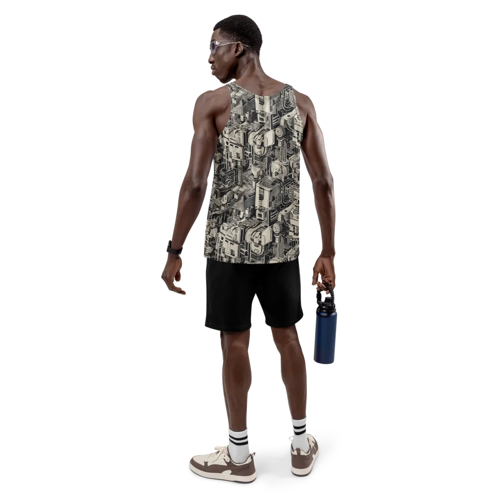 Chrome Automata on Men's Tank Top — Back
