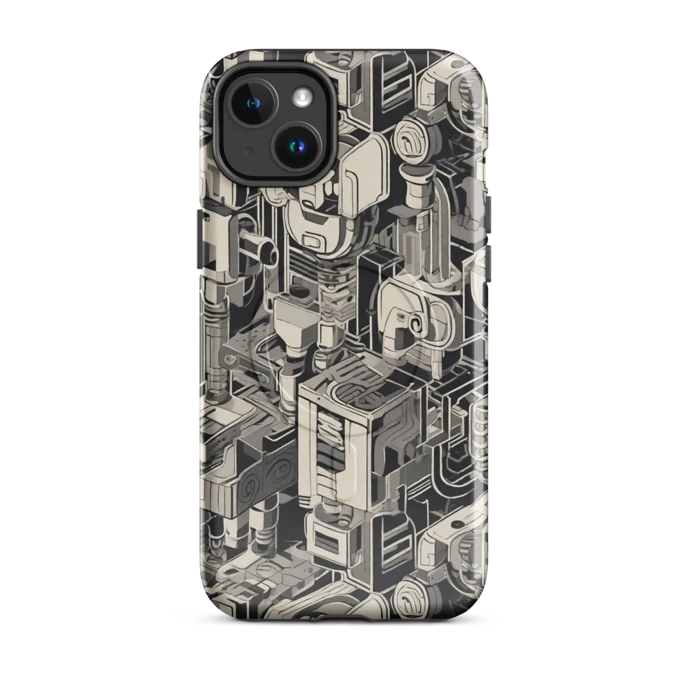 Chrome Automata on MagSafe Tough Case for iPhone® — Front