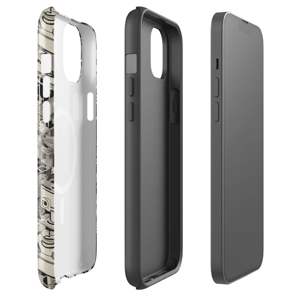 Chrome Automata on MagSafe Tough Case for iPhone® — Front