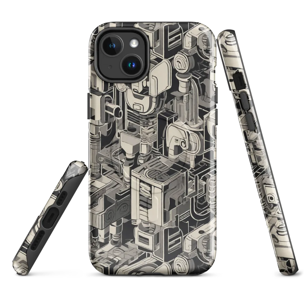 Chrome Automata on MagSafe Tough Case for iPhone® — Front