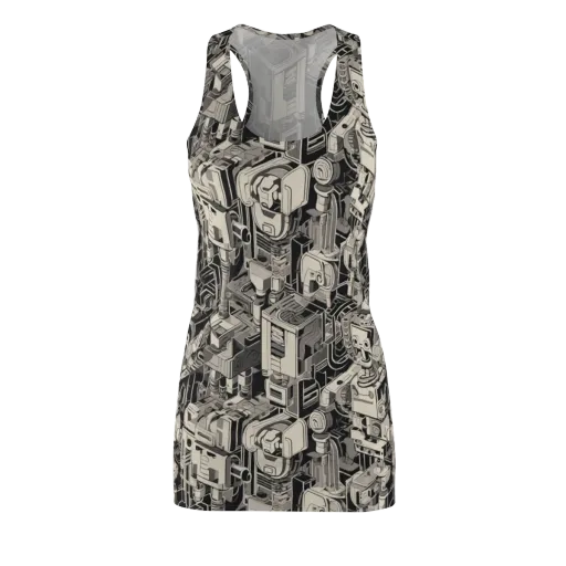 Chrome Automata on a Racerback Dress