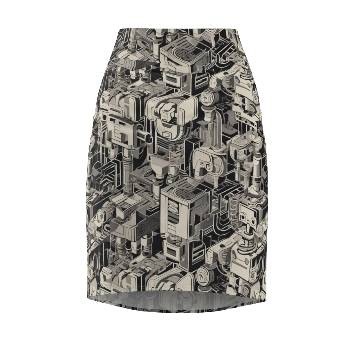 Chrome Automata on Pencil Skirt — Front