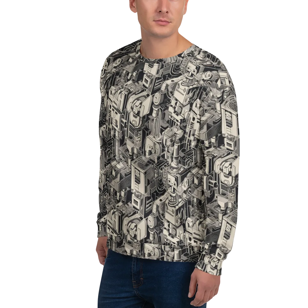 Chrome Automata on Sweatshirt — Left Front