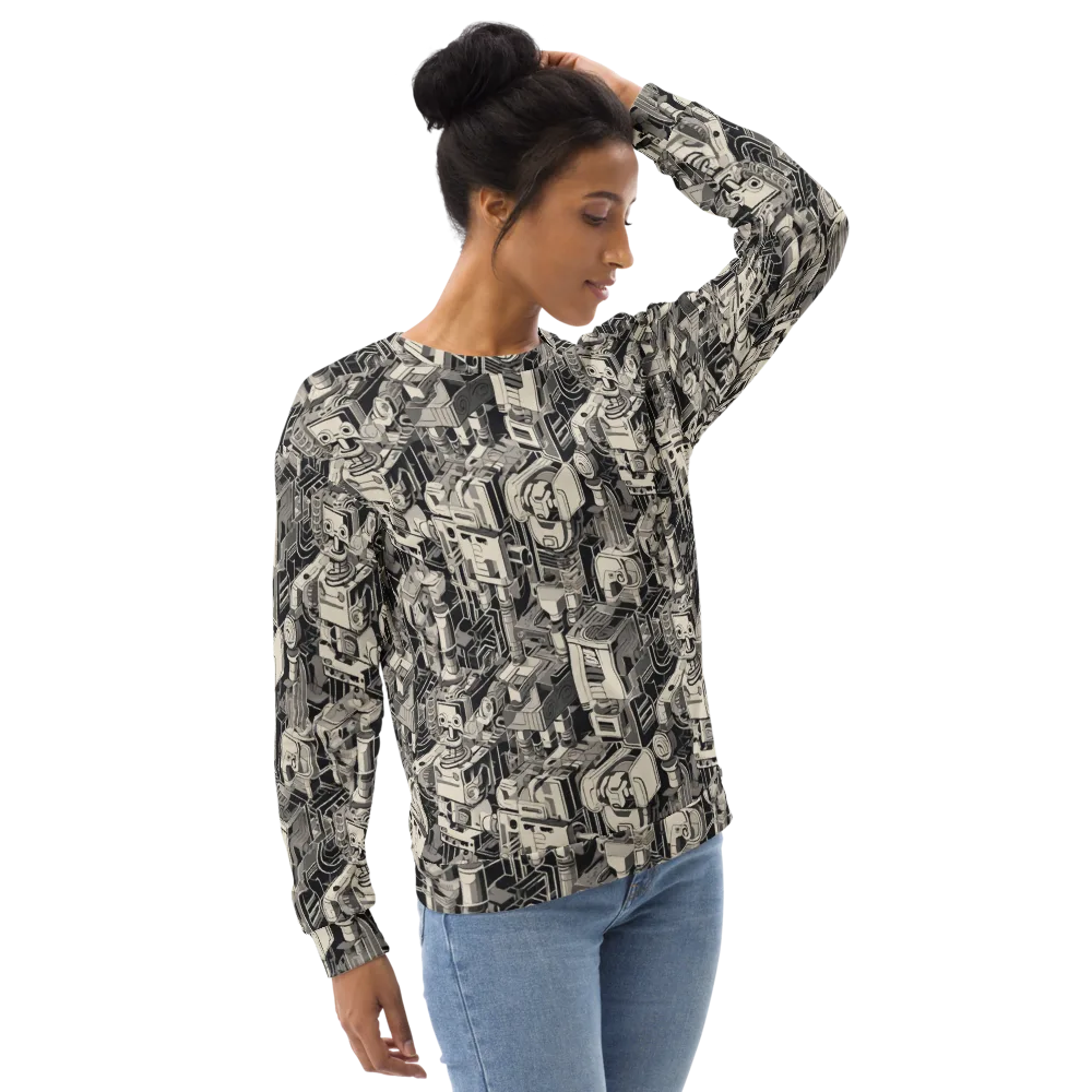 Chrome Automata on Sweatshirt — Right Front