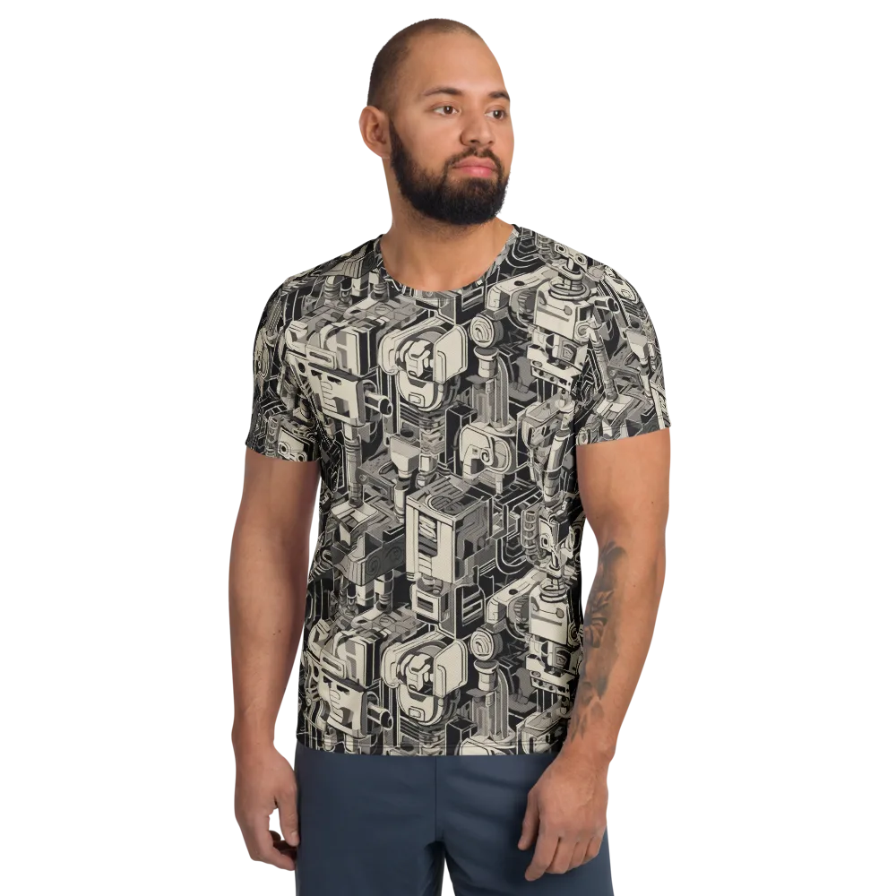 Chrome Automata on Men's Athletic T-Shirt — Front