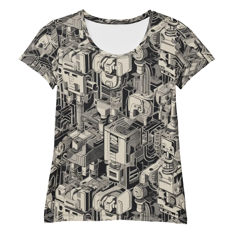 Chrome Automata on Women's Athletic T-Shirt — Front