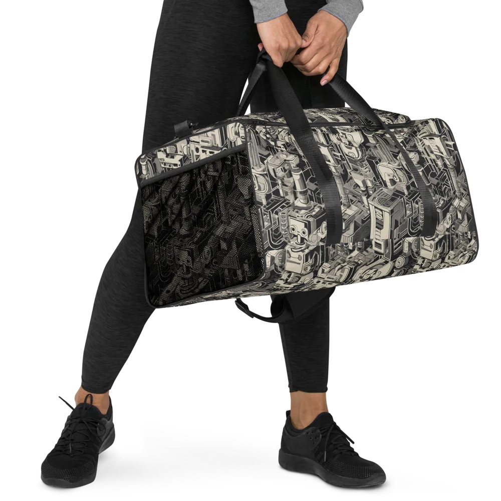 Chrome Automata on Duffle Bag — Right Front