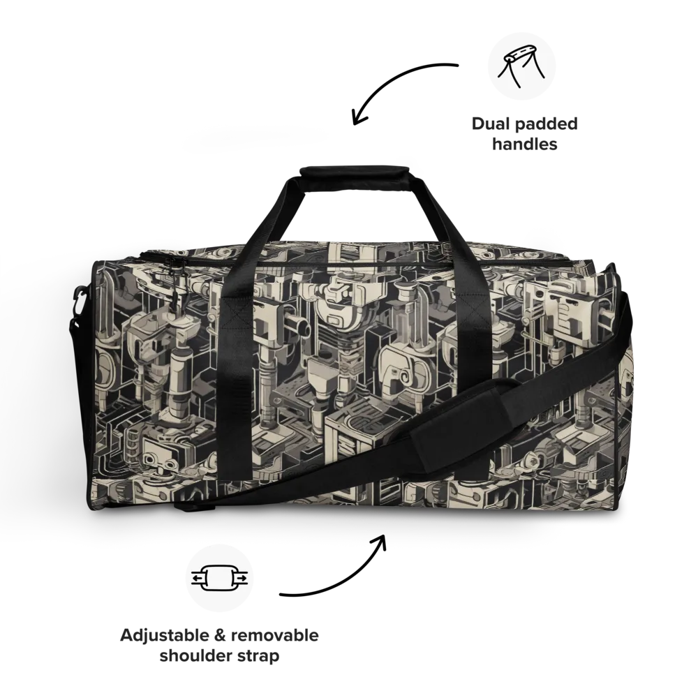 Chrome Automata on Duffle Bag — Front