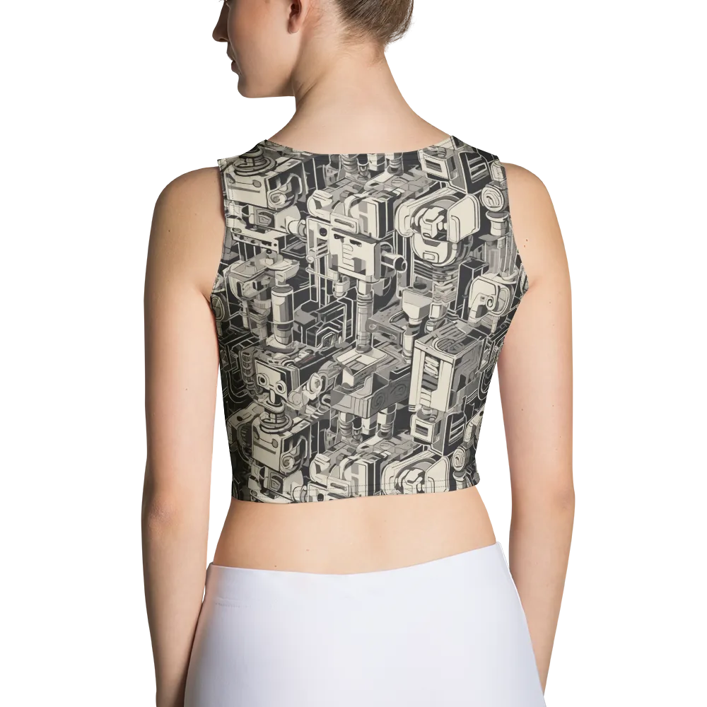 Chrome Automata on Crop Top — Back