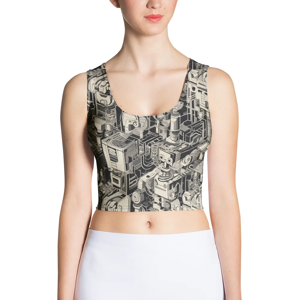 Chrome Automata on Crop Top — Front