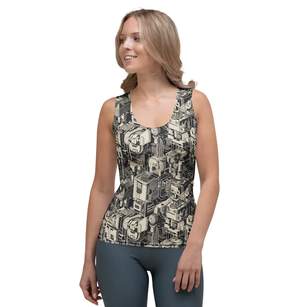Chrome Automata on Women's Tank Top — Front