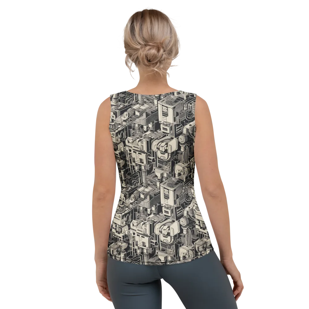 Chrome Automata on Women's Tank Top — Back