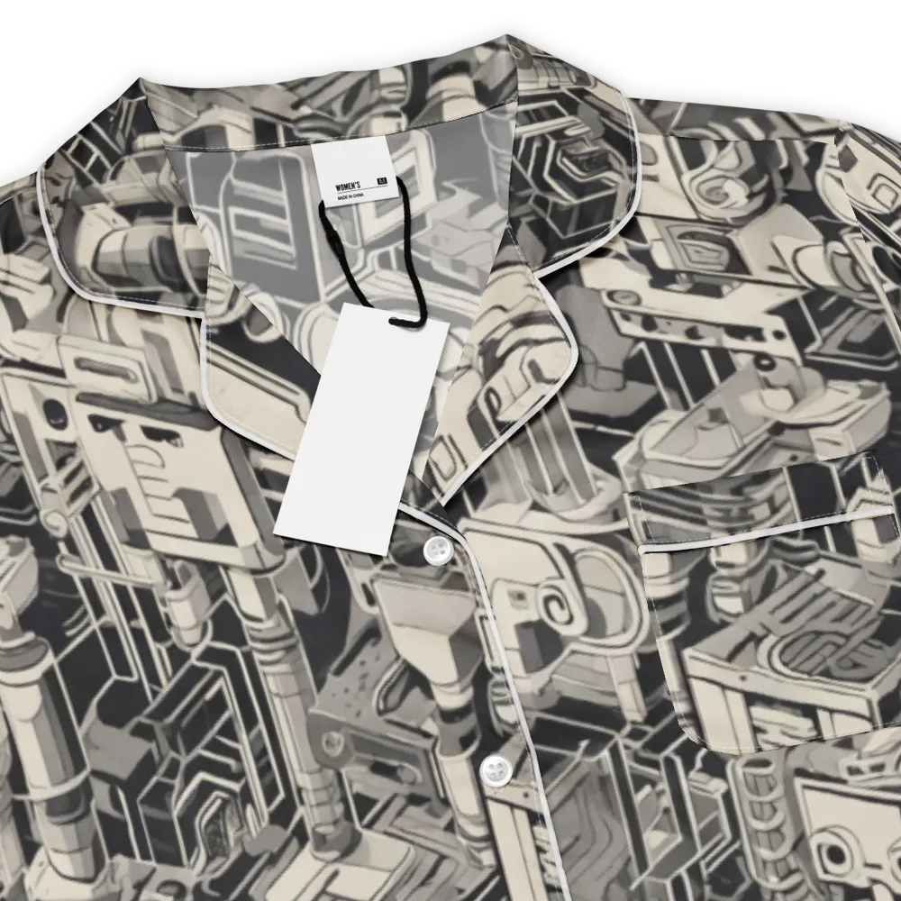 Chrome Automata on Women's Short Sleeve Pajama Top — Product details