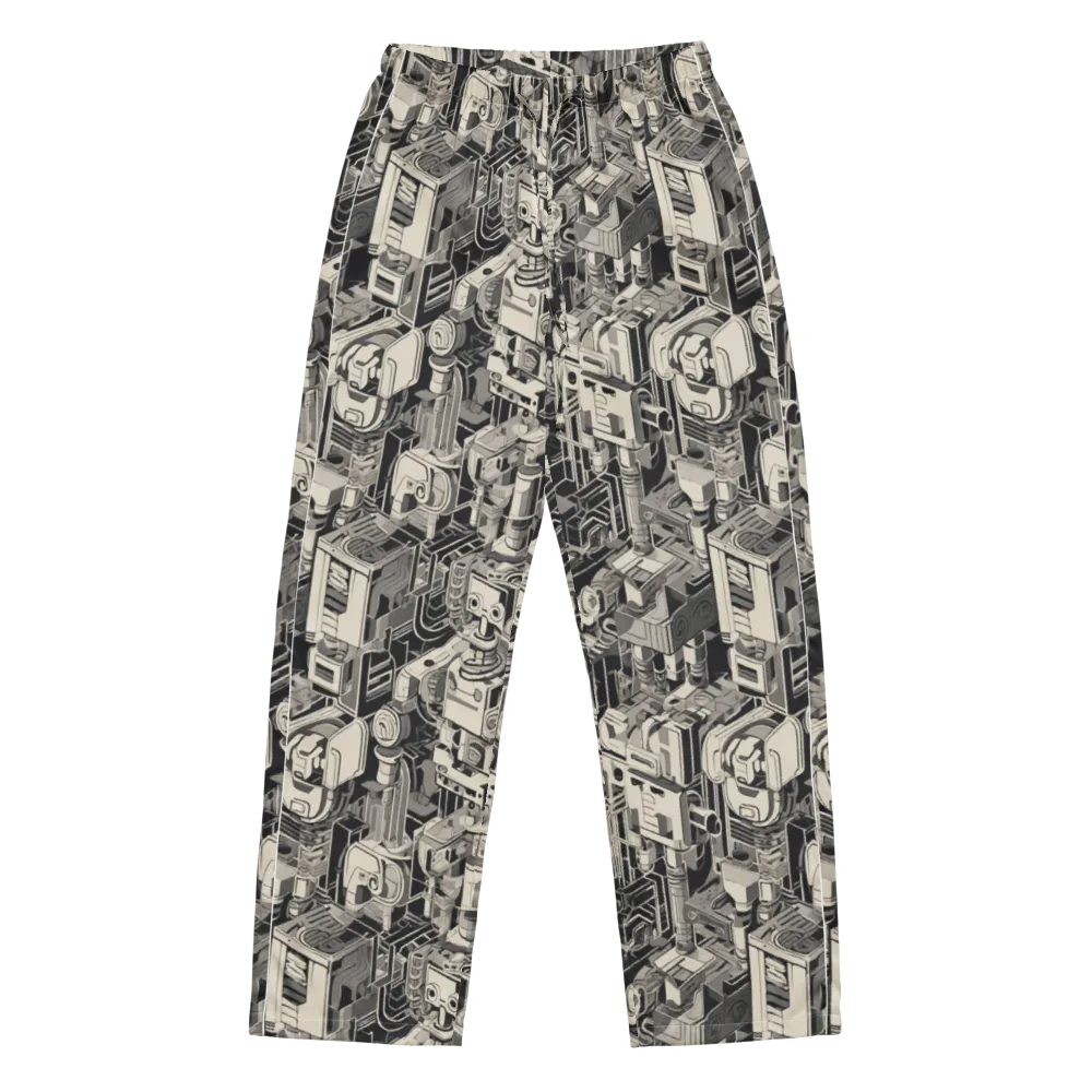 Chrome Automata on Women's Pajama Pants — Front