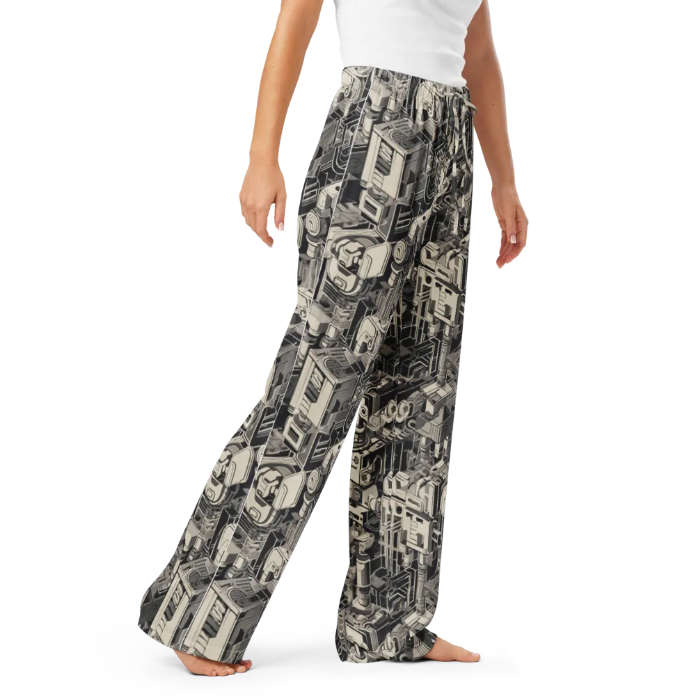 Chrome Automata on Women's Pajama Pants — Right Front