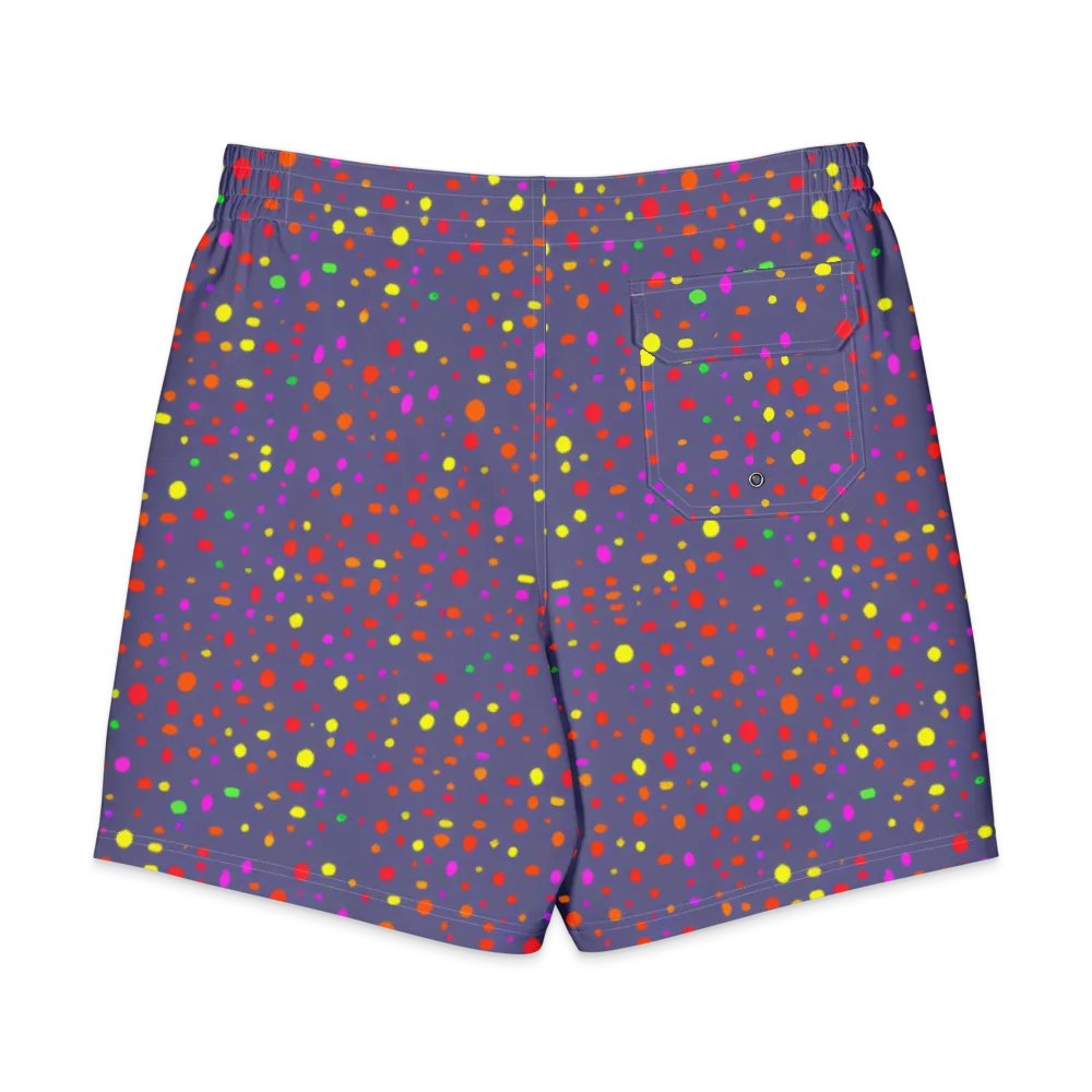 Chromatic Confetti on Men's Board Shorts — Back