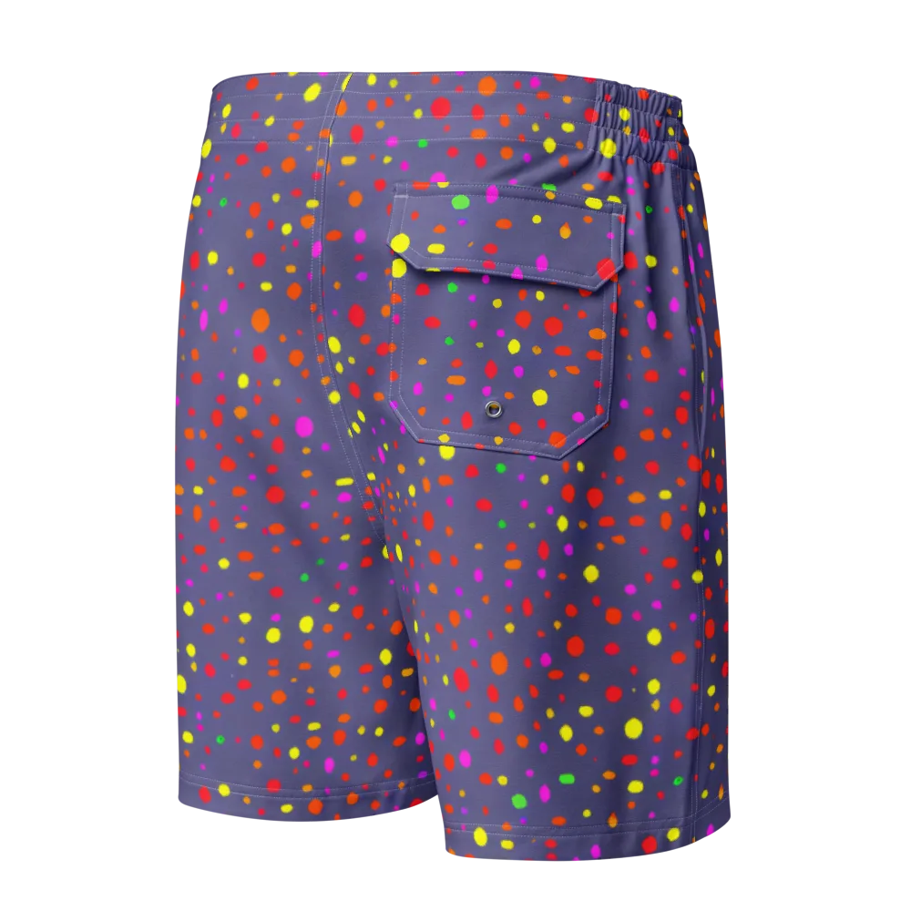 Chromatic Confetti on Men's Board Shorts — Back