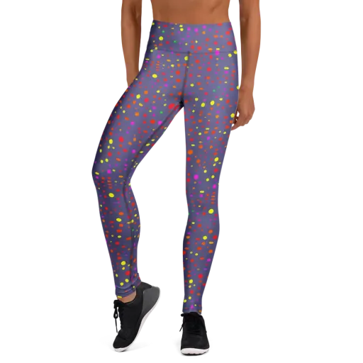 Chromatic Confetti on a Yoga Leggings