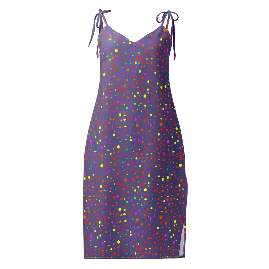 Chromatic Confetti on Slip Dress — Front