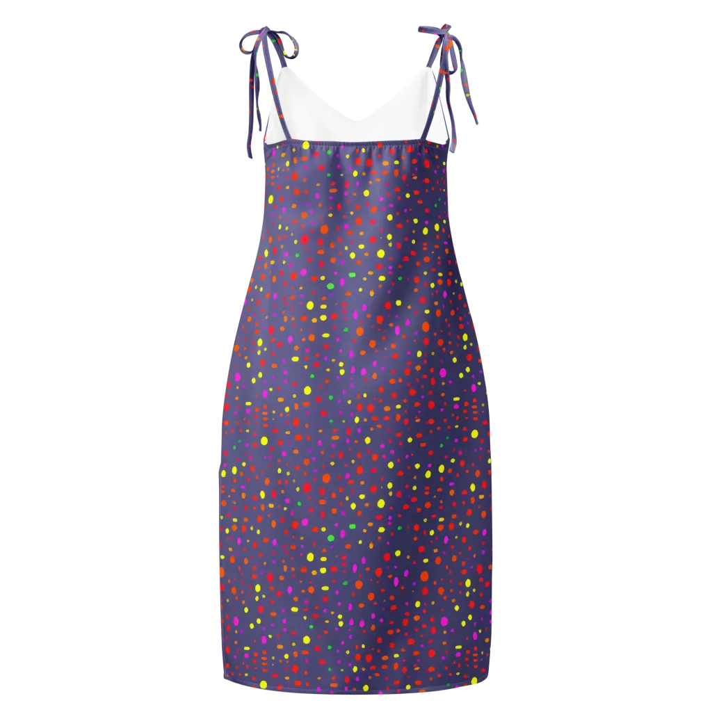 Chromatic Confetti on Slip Dress — Back