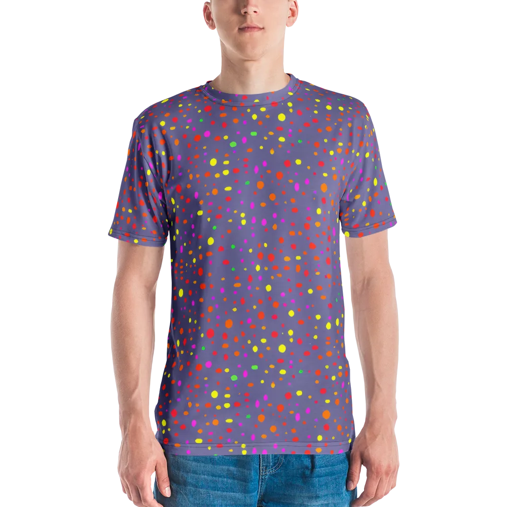 Chromatic Confetti on Men's Crew Neck T-Shirt — Front