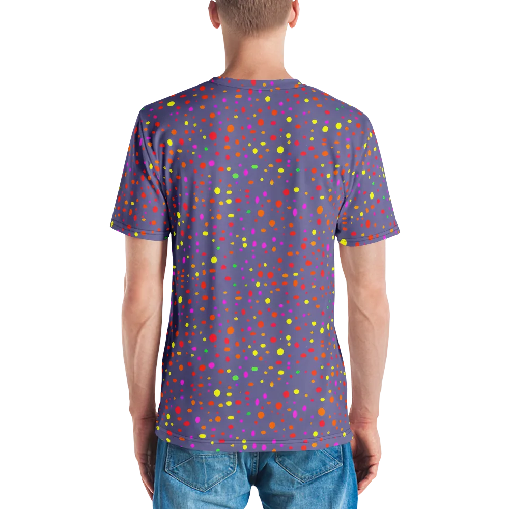 Chromatic Confetti on Men's Crew Neck T-Shirt — Back