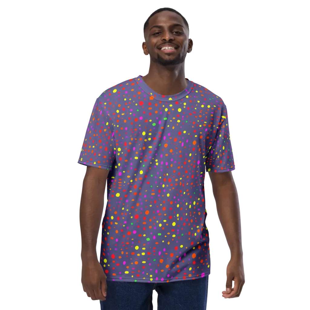 Chromatic Confetti on Men's Crew Neck T-Shirt — Front