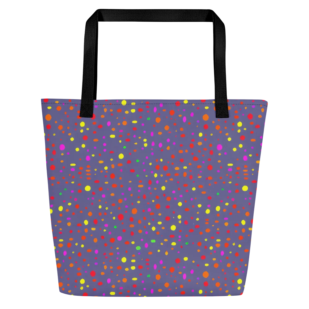 Chromatic Confetti on Large Tote Bag W/ Pocket — Front