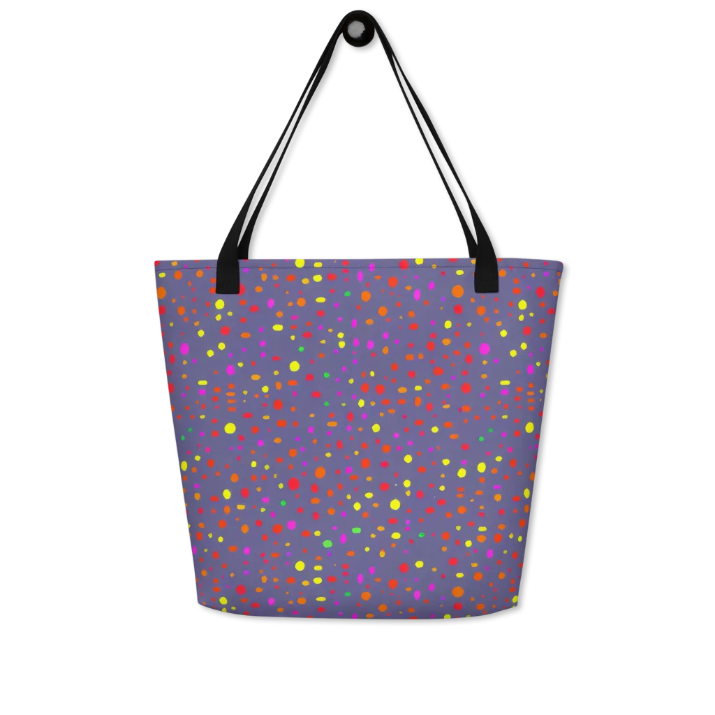 Chromatic Confetti on Large Tote Bag W/ Pocket — Front