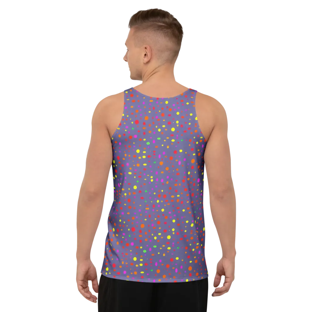 Chromatic Confetti on Men's Tank Top — Back
