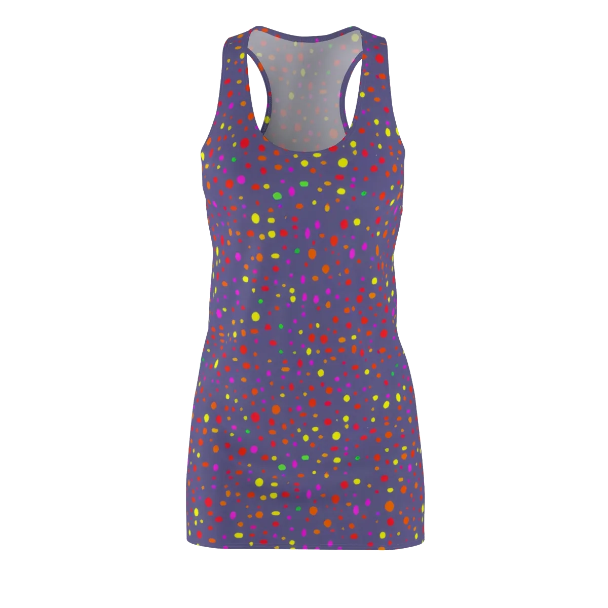 Chromatic Confetti on Racerback Dress — Front