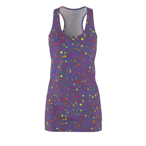 Chromatic Confetti on a Racerback Dress