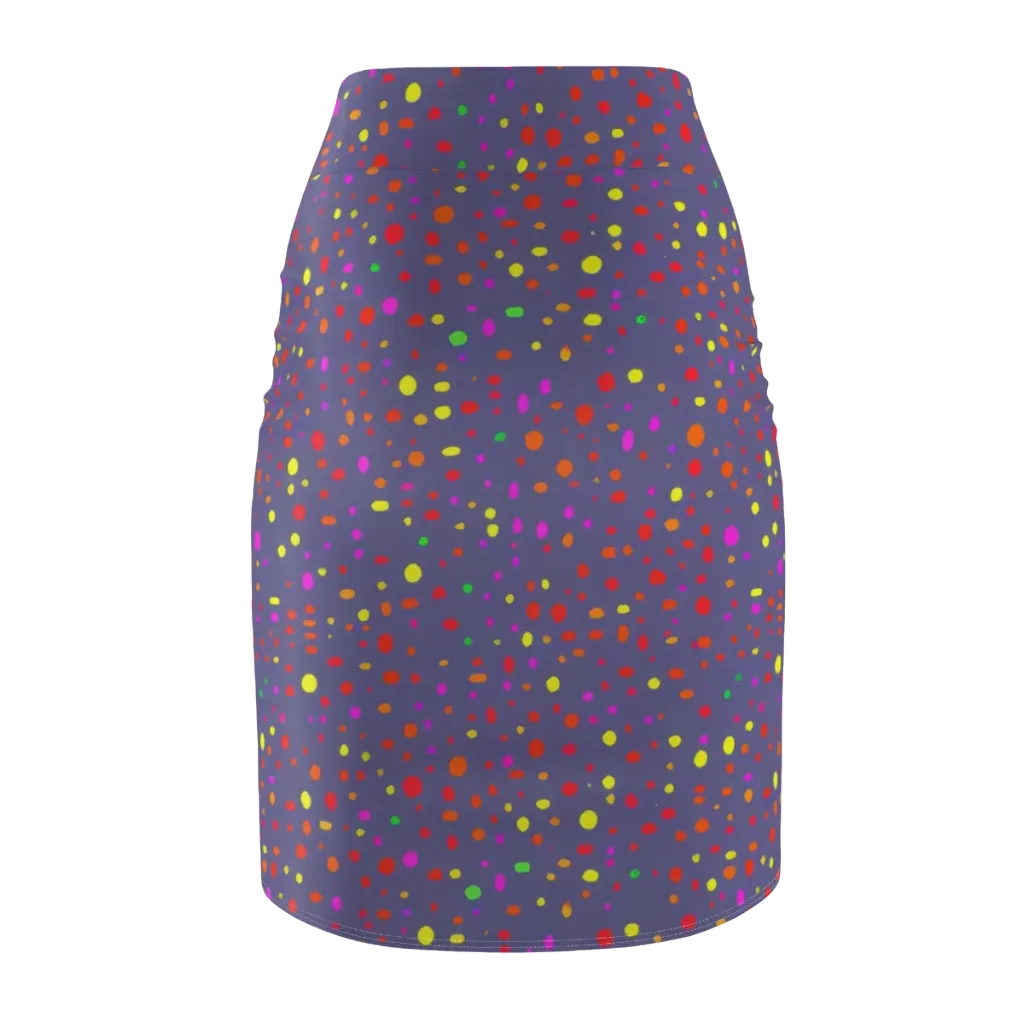 Chromatic Confetti on Pencil Skirt — Back