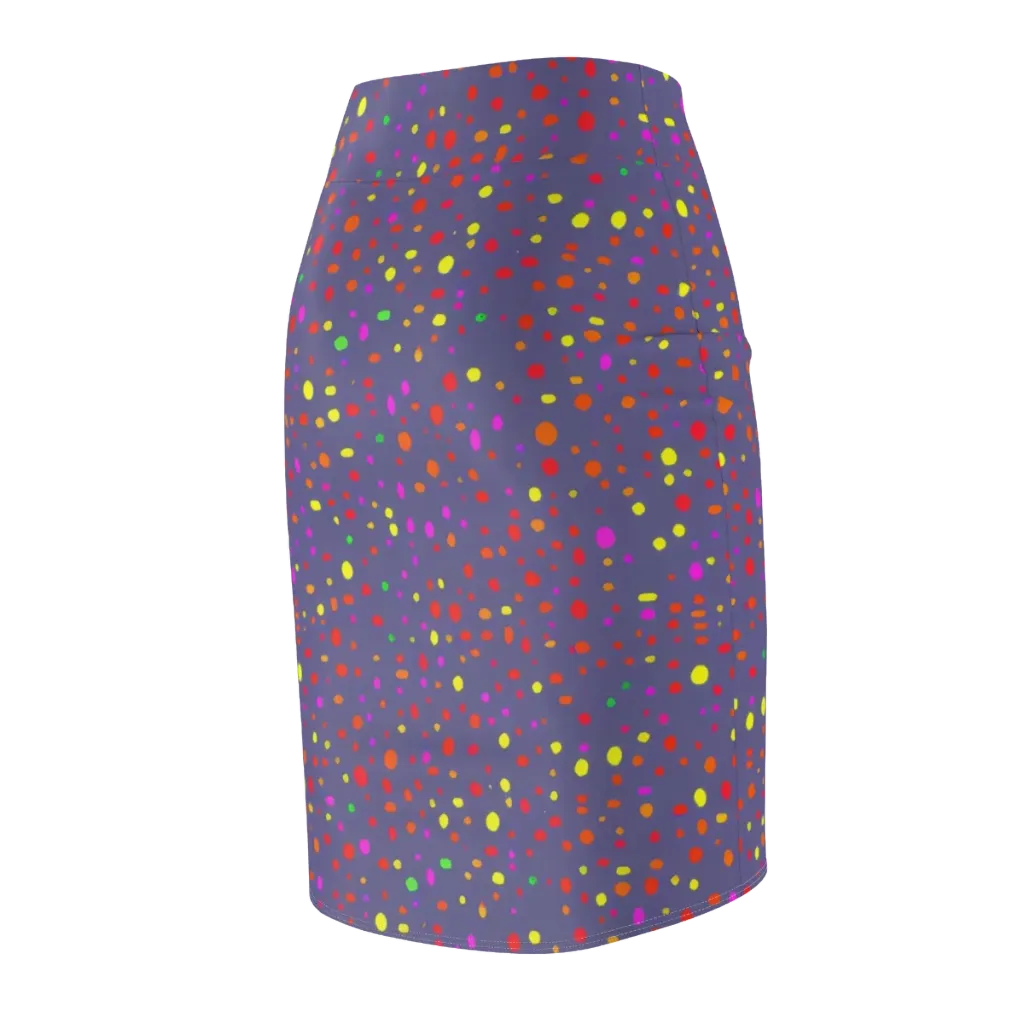 Chromatic Confetti on Pencil Skirt — Back Side